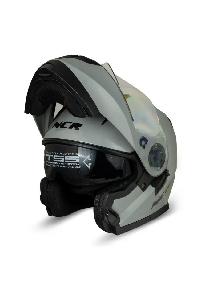 NCR Icon Çene Açılır Cool Gri Motosiklet Kaskı