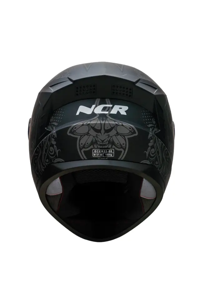 NCR Rapid Mat Siyah Beyaz Grafik Kask