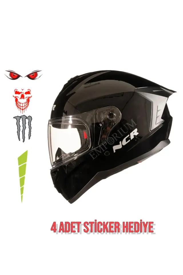 NCR Rapid Parlak Siyah Kask