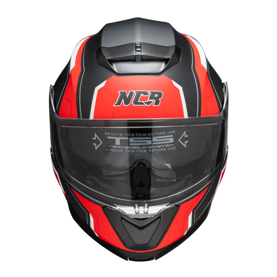 NCR Stars Çene Açılır Kırmızı Grafik Kask