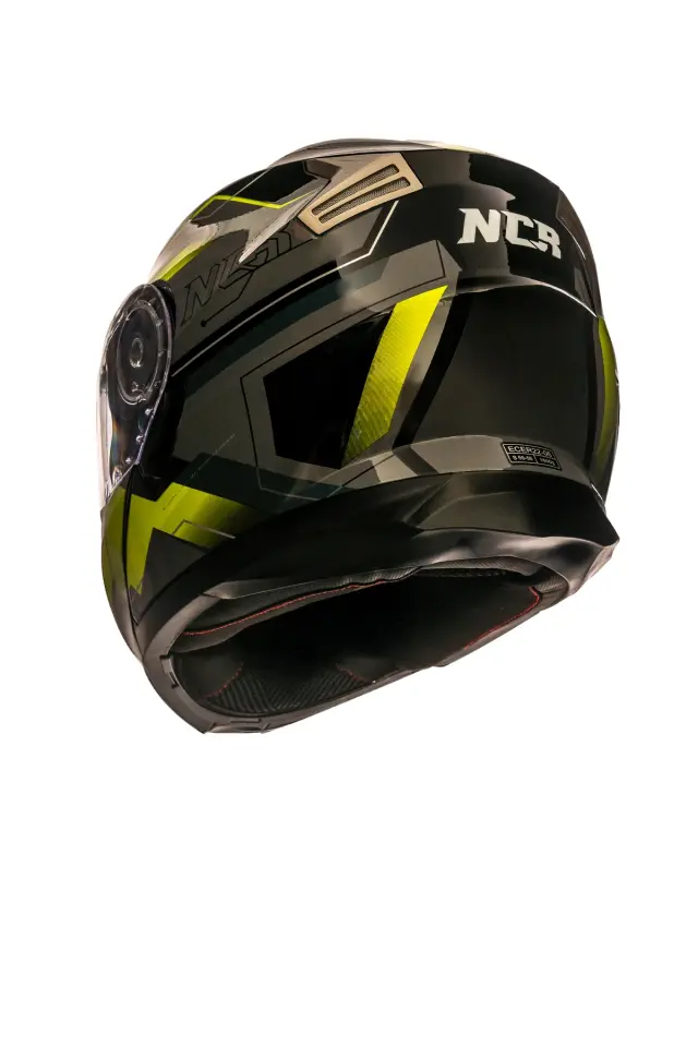 NCR Stars Çene Açılı Sarı Grafik Kask