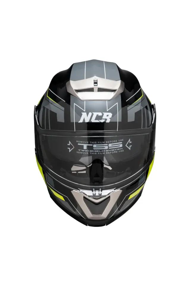 NCR Stars Çene Açılı Sarı Grafik Kask