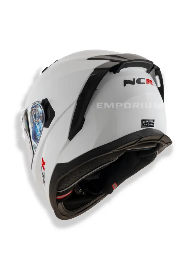 Ncr Stream Kapalı Kask Siyah Vizörlü (ECE-06) Beyaz