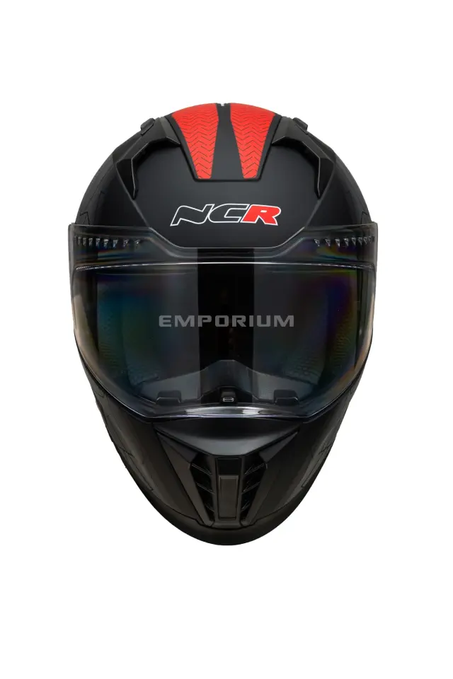 Ncr Stream Kapalı Kask Siyah Vizörlü (ECE-06) Kırmızı