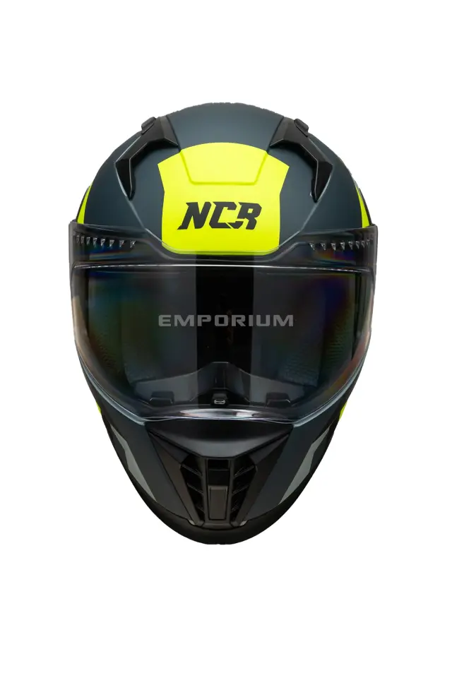 Ncr Stream Kapalı Kask Siyah Vizörlü (ECE-06) Sarı Gri