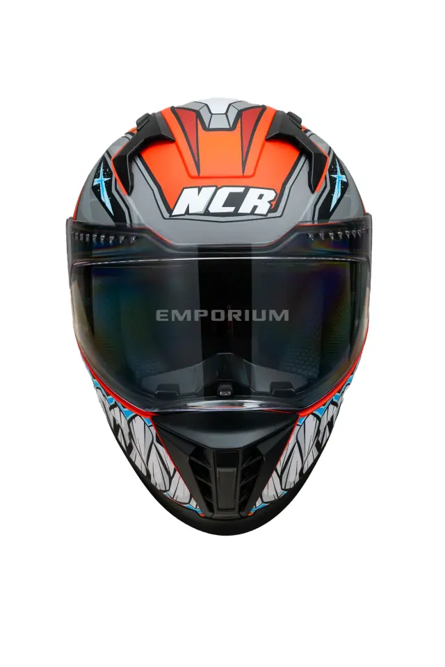 Ncr Stream Kapalı Kask Siyah Vizörlü (ECE-06)  Turuncu Robot