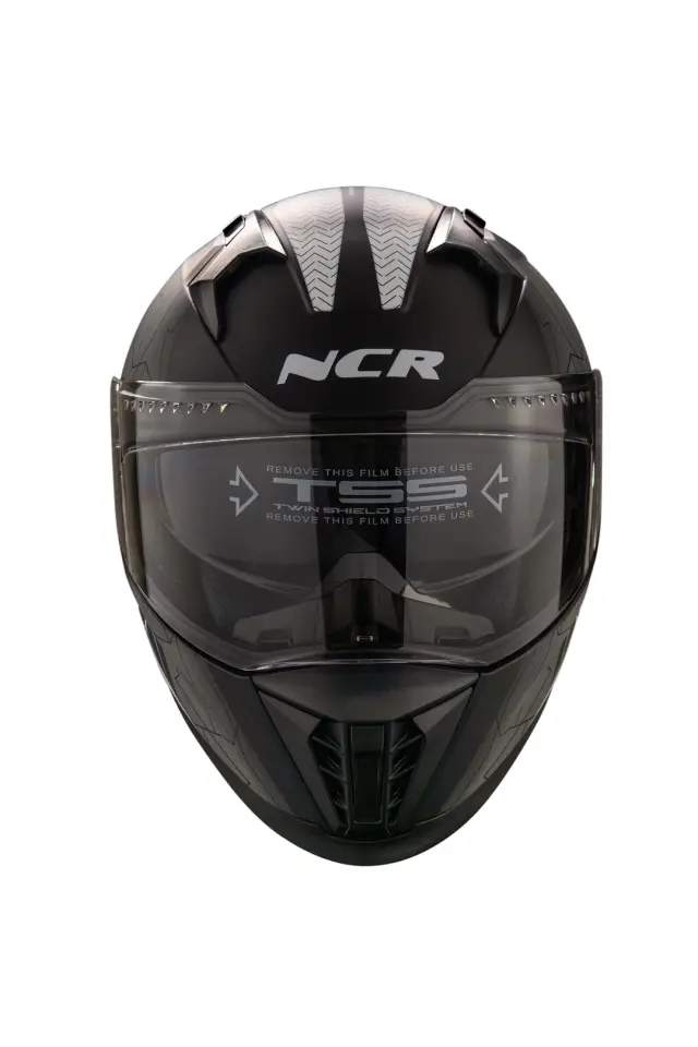 Ncr Stream Kapalı Kask Siyah Vizörlü (ECE-06)  Siyah Beyaz