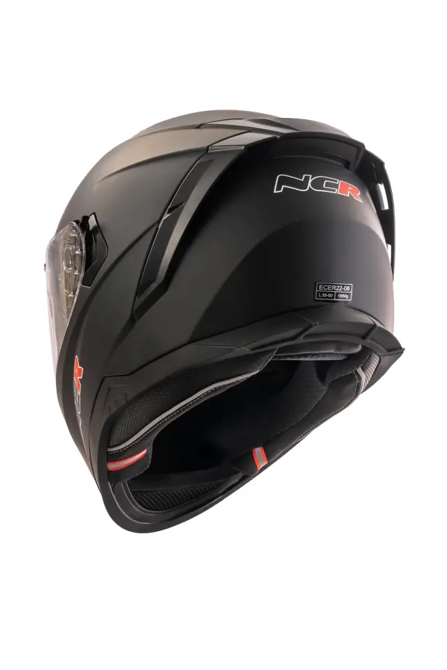 Ncr Stream Kapalı Kask Siyah Vizörlü (ECE-06) Mat Siyah