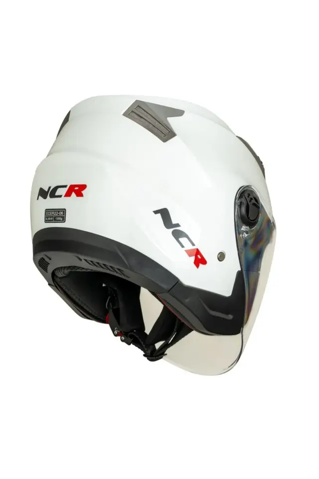 Jet Çenesiz Motosiklet Kaskı (ECE) Beyaz