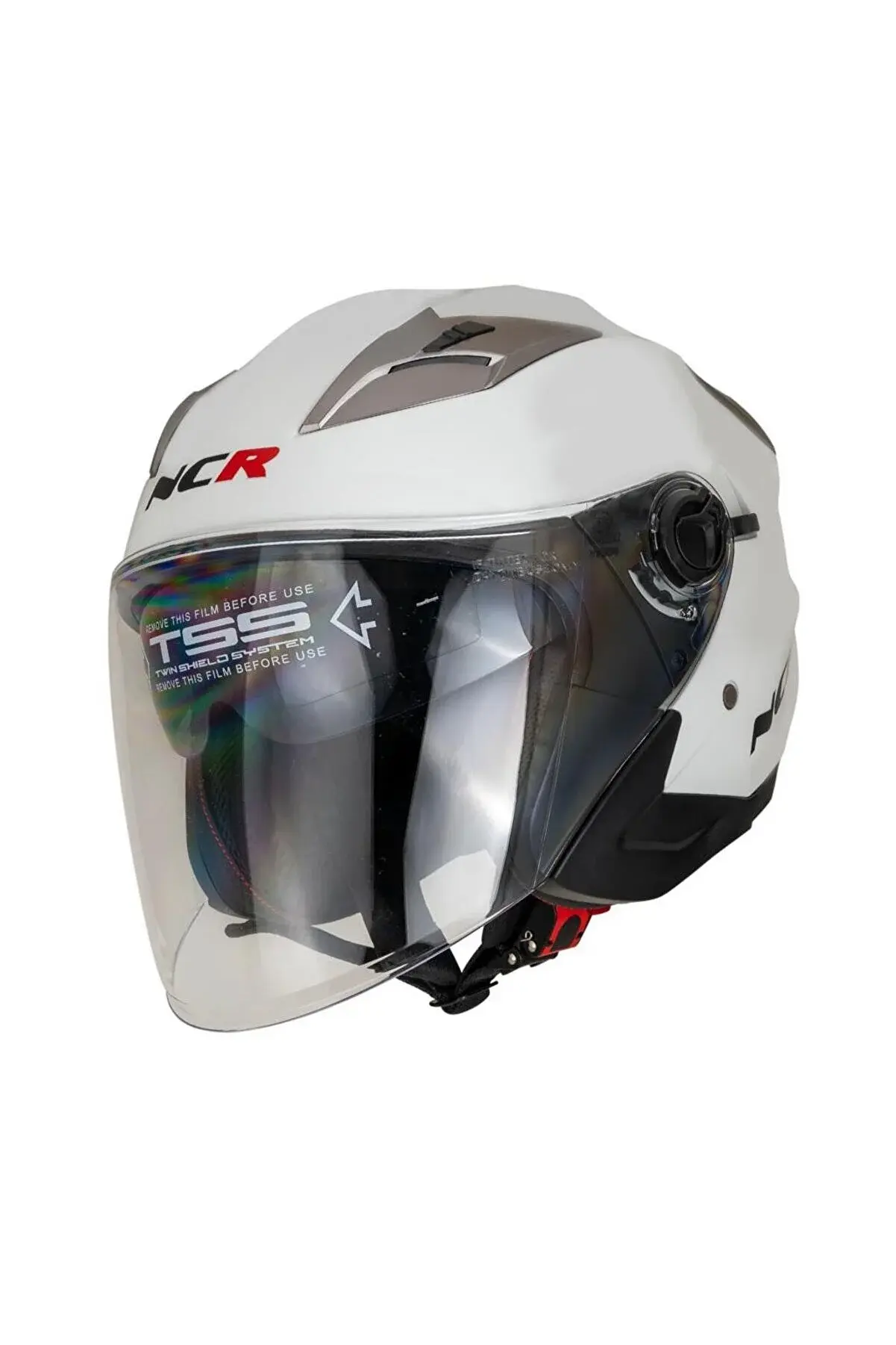 Jet Çenesiz Motosiklet Kaskı (ECE) Beyaz