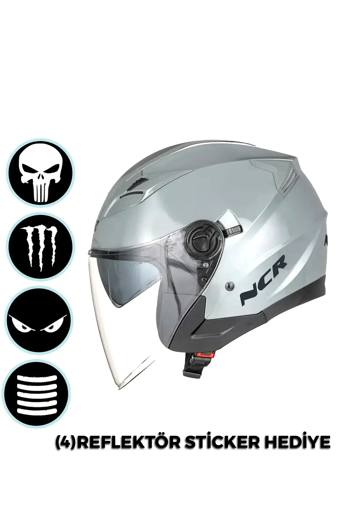 Jet Çenesiz Motosiklet Kaskı (ECE) Cool Gri