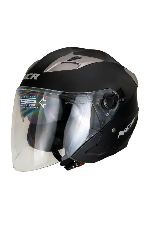 Jet Çenesiz Motosiklet Kaskı (ECE) Mat Siyah