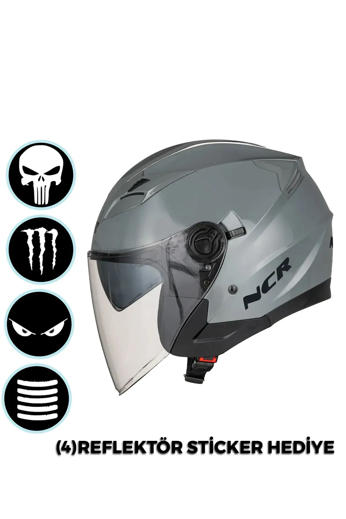 Jet Çenesiz Motosiklet Kaskı (ECE) Nardo Gri