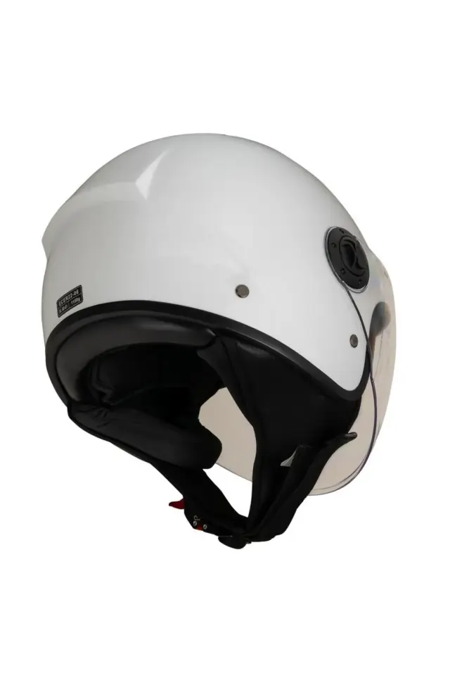 Air Çenesiz Motosiklet Kaskı (ECE) Beyaz