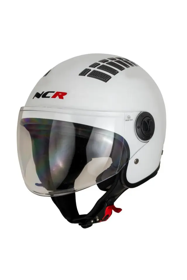 Air Çenesiz Motosiklet Kaskı (ECE) Beyaz