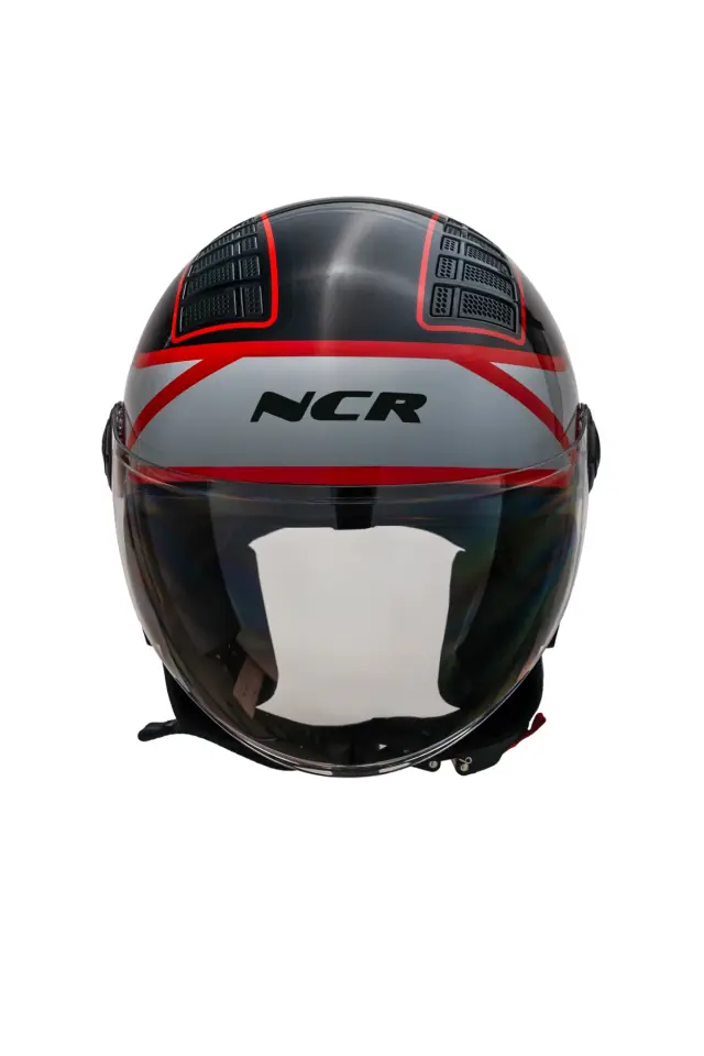 Air Çenesiz Motosiklet Kaskı (ECE) Kırmızı