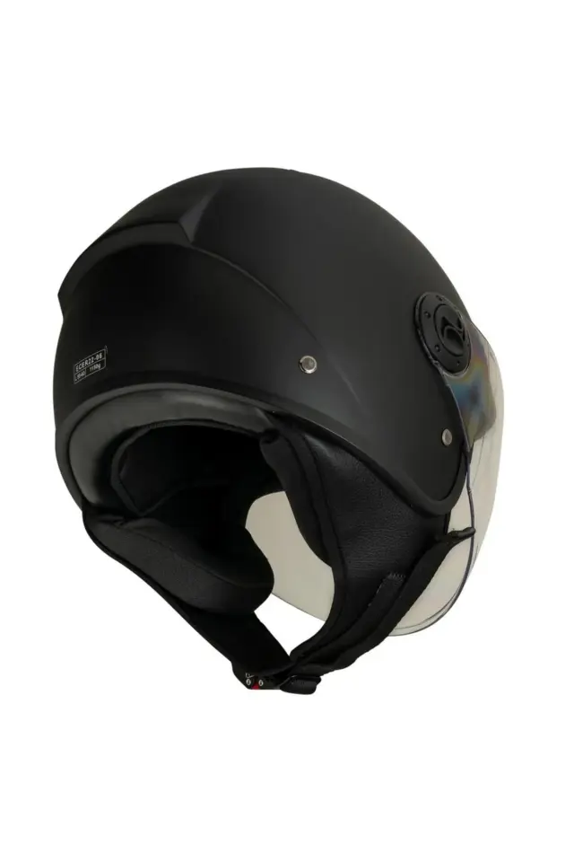 Air Çenesiz Motosiklet Kaskı (ECE) Mat Siyah