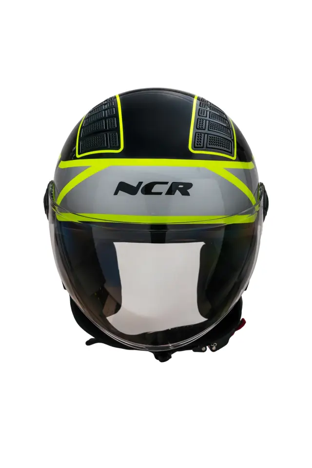 Air Çenesiz Motosiklet Kaskı (ECE)  Sarı Siyah