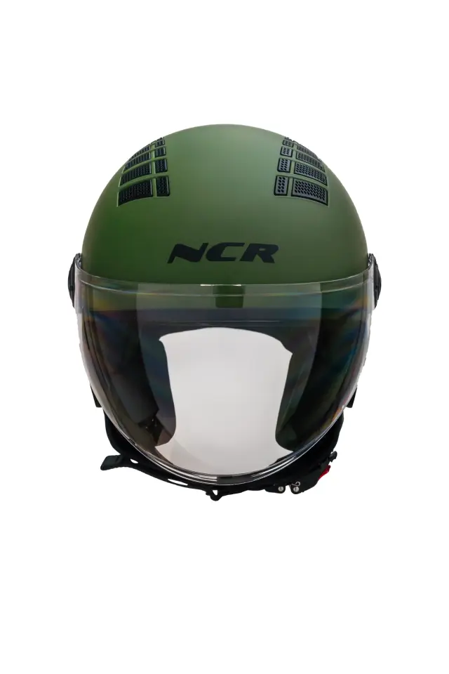 Air Çenesiz Motosiklet Kaskı (ECE)  Yeşil
