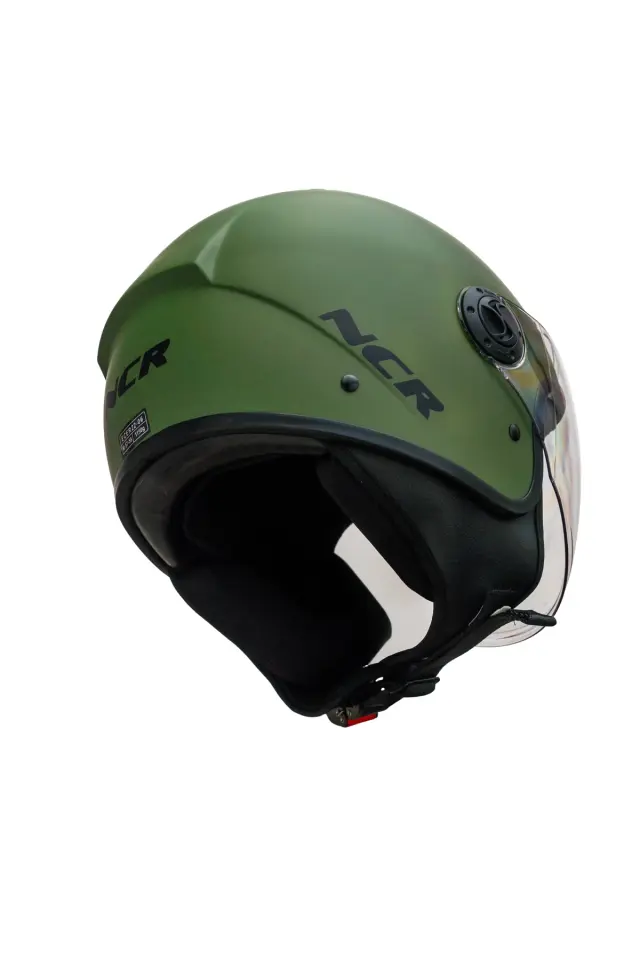 Air Çenesiz Motosiklet Kaskı (ECE)  Yeşil