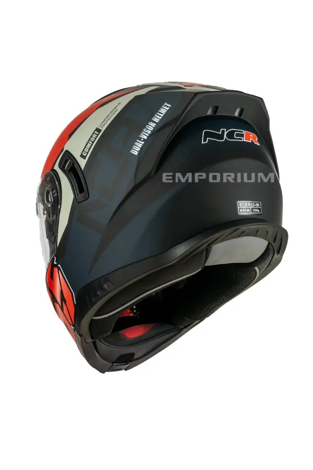 Vega Çene Açılır Güneş Vizörlü Kask  (ECE-06) Kırmızı Siyah